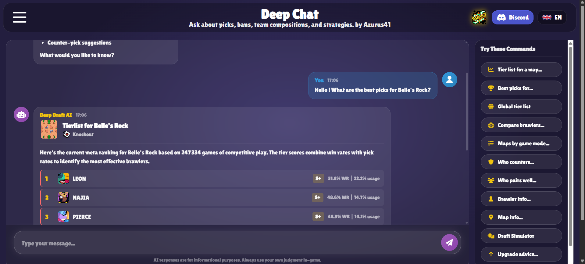 Deep Chat Interface